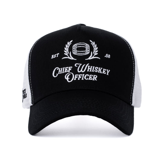 Chief Whiskey Officer - Black & White Trucker