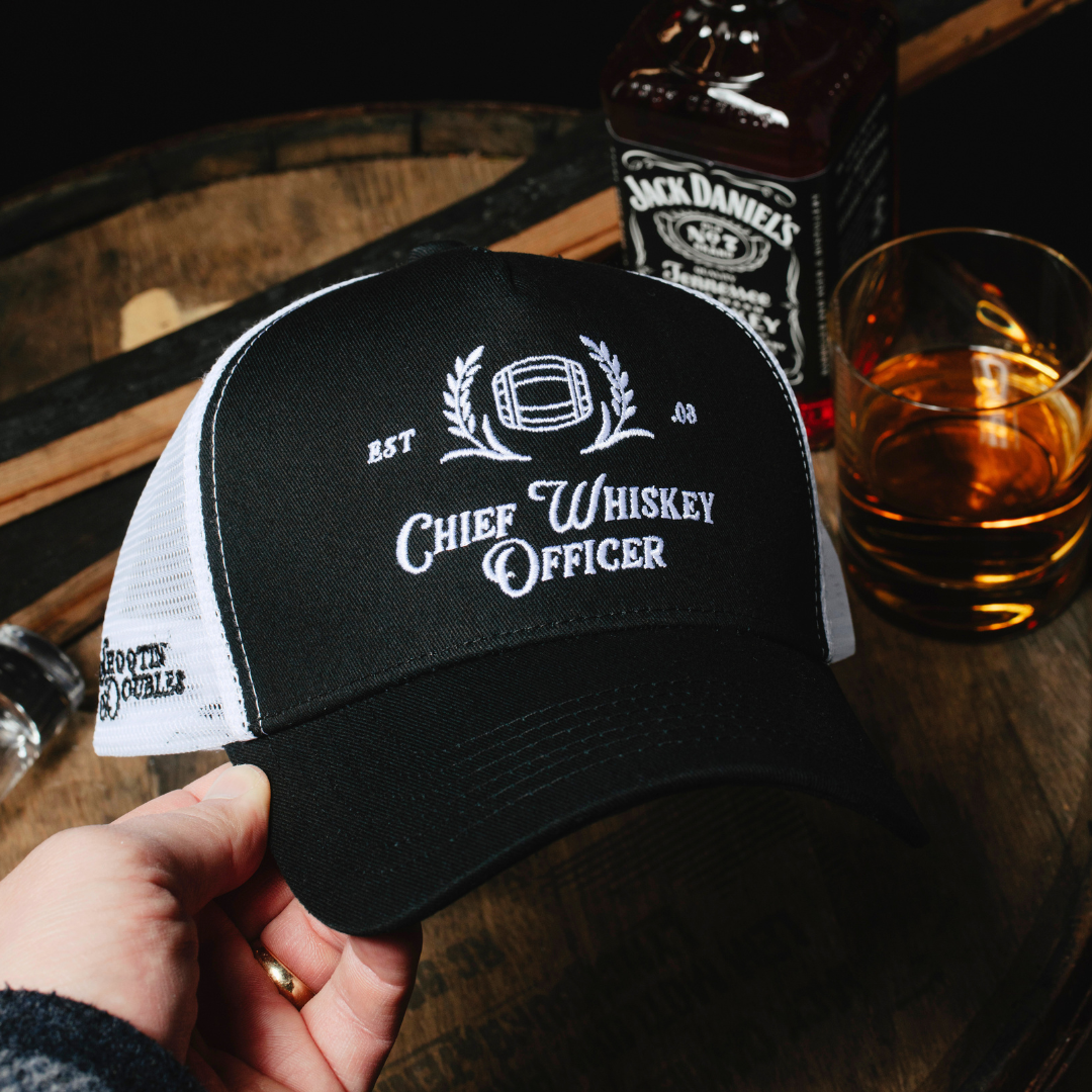 Chief Whiskey Officer - Black & White Trucker
