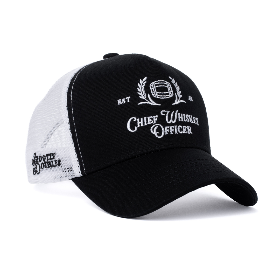 Chief Whiskey Officer - Black & White Trucker